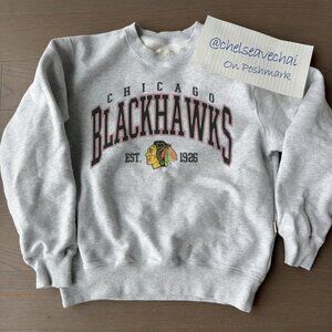 Vintage Chicago Blackhawks Hockey Sweatshirt, Retro 90s NHL Blackhawks Shirt Tee